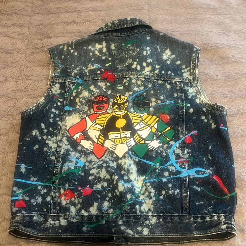 Custom Power Rangers Denim Vest